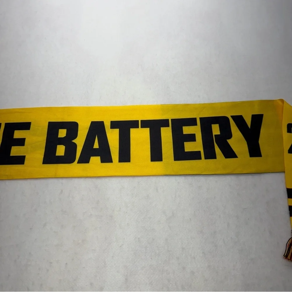 Charleston Battery Yellow Black Scarf Polyester Soccer